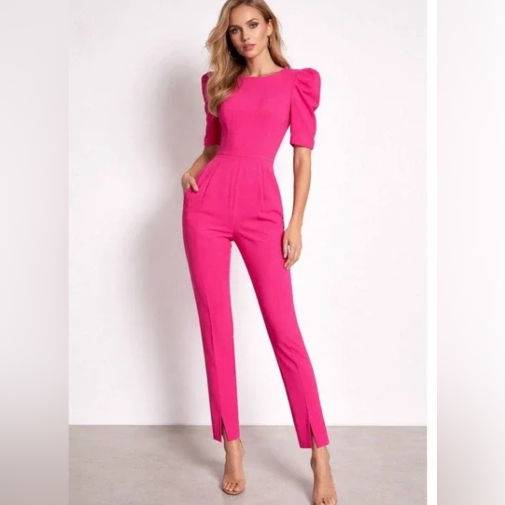 Black Halo Fuchsia Jumpsuit